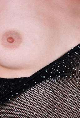 Katy Zachry Toying In Black Fishnet