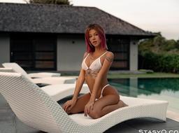 Stunning Redhead Model Jenny Q
