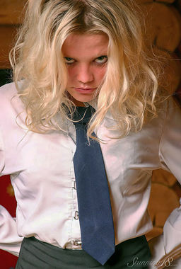 Stripping Schoolgirl Elka